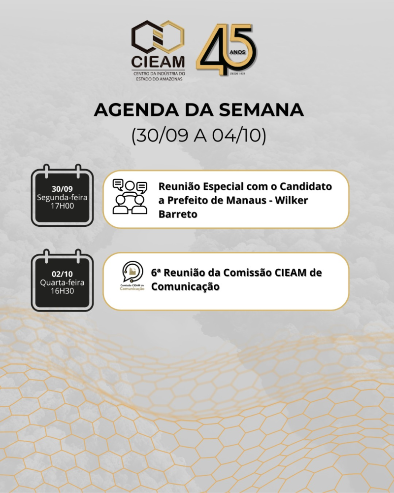 AGENDA CIEAM DE EVENTOS - SEMANA DE 30/09 a 04/10