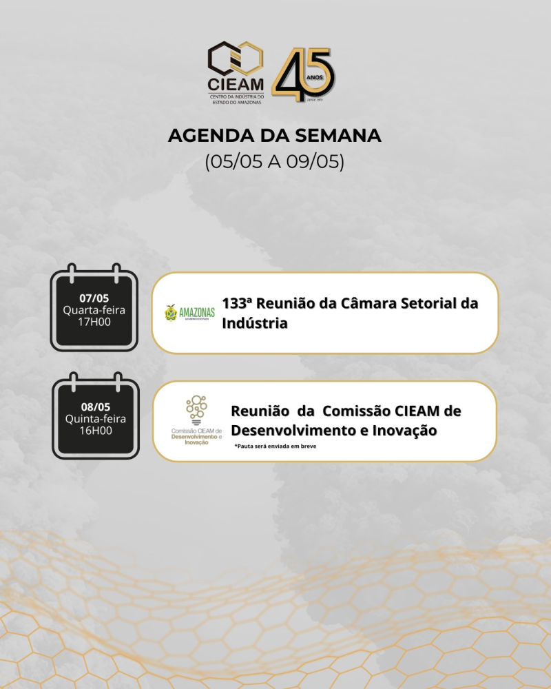 AGENDA CIEAM DE EVENTOS - SEMANA DE 05/05 a 09/05