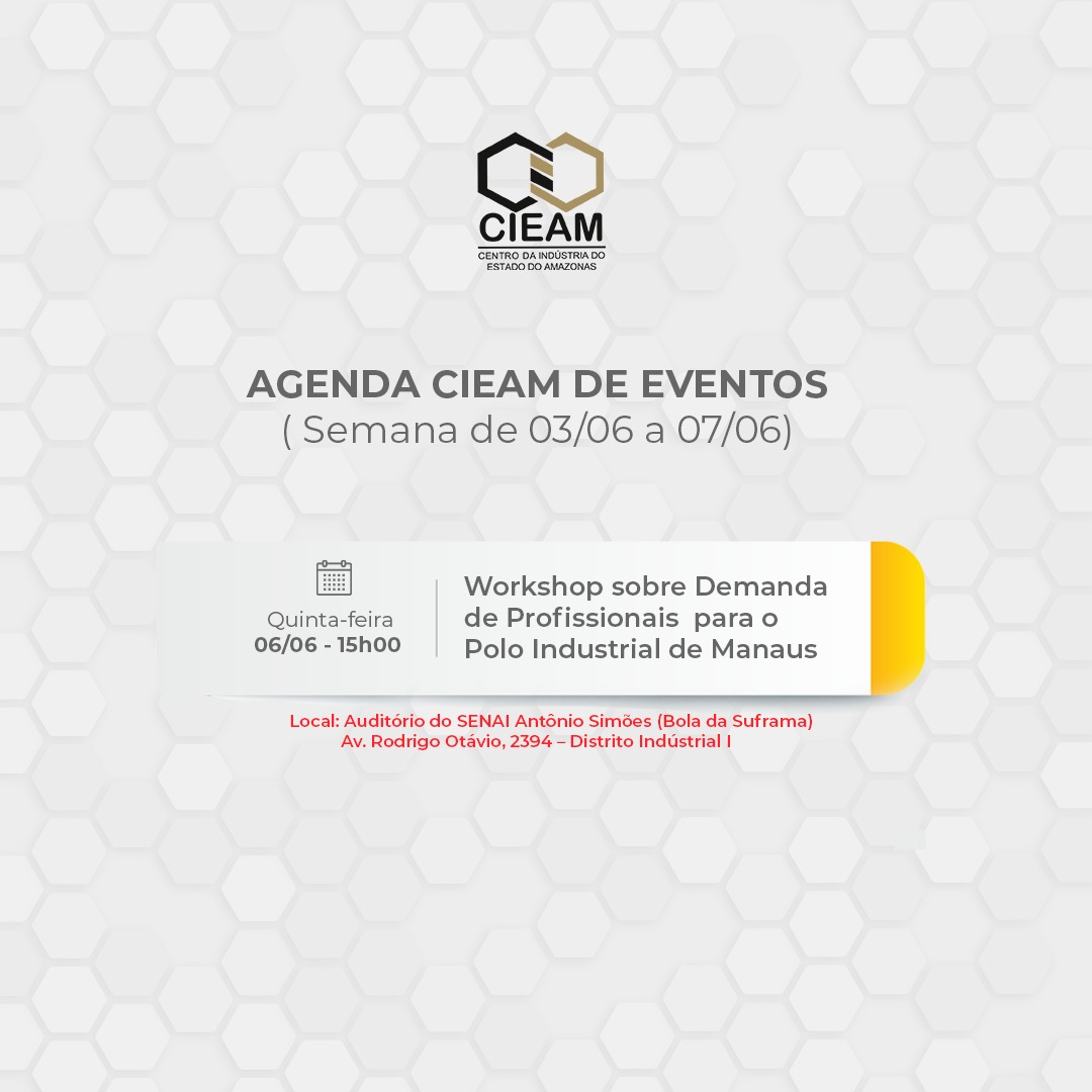 AGENDA CIEAM DE EVENTOS - SEMANA DE 03/06 a 07/06