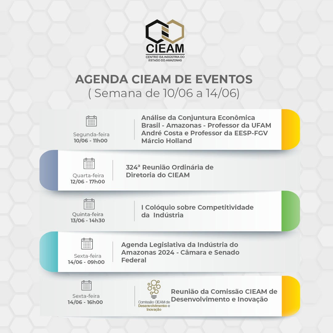 AGENDA CIEAM DE EVENTOS - SEMANA DE 10/06 a 14/06